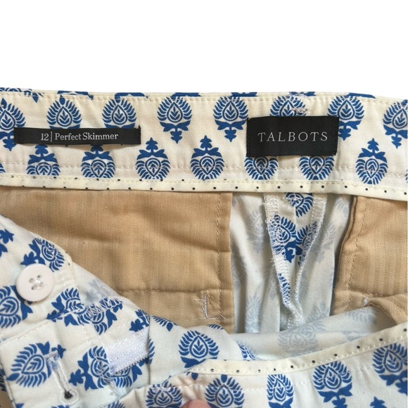 Talbots Women’s Perfect Skimmer Pants Size 12 Cropped Straight Leg - Picture 9 of 11
